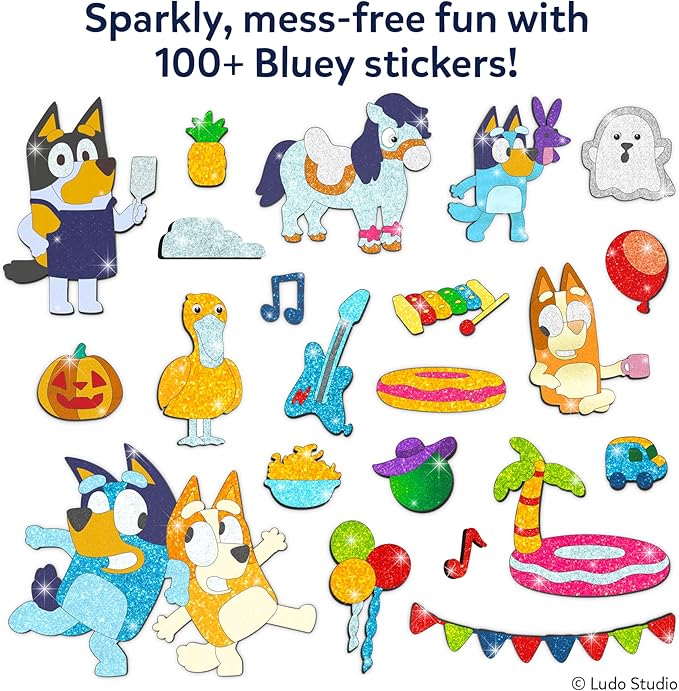 Skillmatics Foil Fun Bluey - Mess-Free Art & Craft Kits for Kids, DIY Creative Activity, Travel Toys, Gifts for Girls & Boys Ages 4, 5, 6, 7, 8 and Up