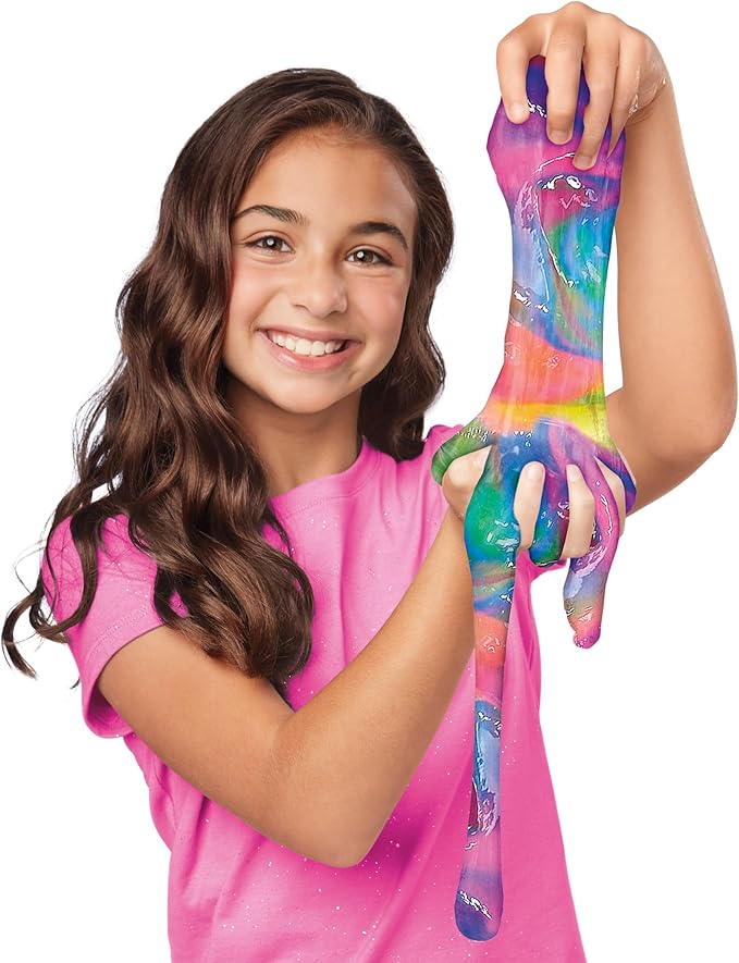 CRA-Z-Slimy Slimy Blendz Premade Slime Set, 12 Rainbow Slime Cans with Foam Beads, Sequins & Clear Beads, Sensory Mixing Kit for Kids Ages 6+