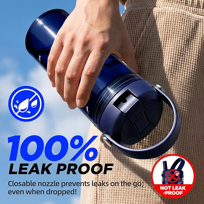 12oz Kids Water Bottle, BPA Free Thick Tritan Plastic Reusable, Clear Water Bottle with Straw, Leakproof Lid, Dishwasher Safe, Boy girl for School,Travel Dark Blue