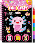 FUNNYB&G Foil Art Crafts for Kids Ages 4-8: Mother's Day 2026, Birthday Gift for Girls, Art and Crafts Supplies, Party Favors, Creative Toys for Girls 4 5 6 7 8 9 Years Old (Cute Pet)