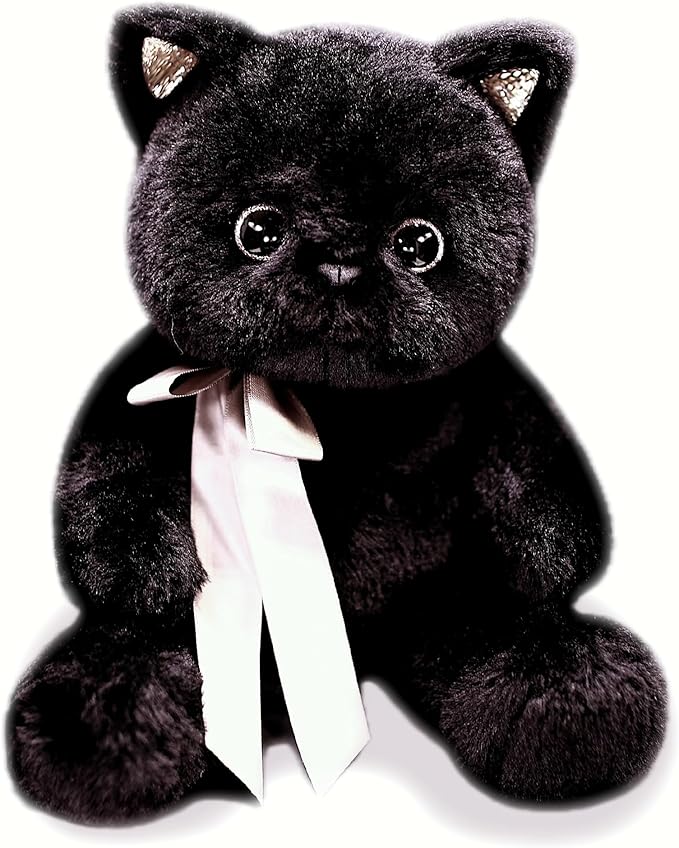 uoozii Warmable Cat Stuffed Animal - Microwavable 12" | 2 Pounds Unscented Weighted Stuffed Animals Non-Shedding Cat Plush Coolable & Heatable Warm Gifts for Kids & Adults
