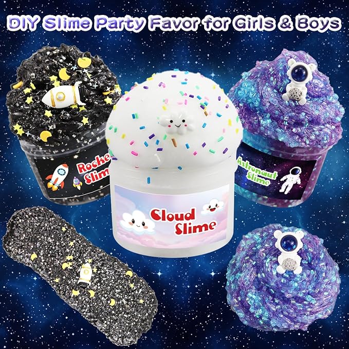 13 Pack Crunchy Slime kit,DIY Butter Slime,Stress Relief Toys,Craft Toy, for Girl and Boys Party Favors,Easter Basket Fillings