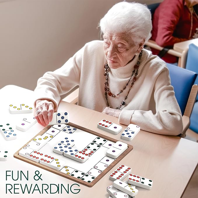 Keeping Busy Match the Dots Dominos Activity Kits for Dementia Patients | Dementia Activities for Seniors Alzheimers Products for Elderly Gifts | Memory Games for Adults Gifts for Elderly Men & Women