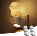 L LOHAS LED Night Light for Kids, 3D Dog Night Light Plug in, Dusk to Dawn Nursery Night Lights, RGB+Soft White 3000K, 3 Lighting Modes, Room Decor, Children