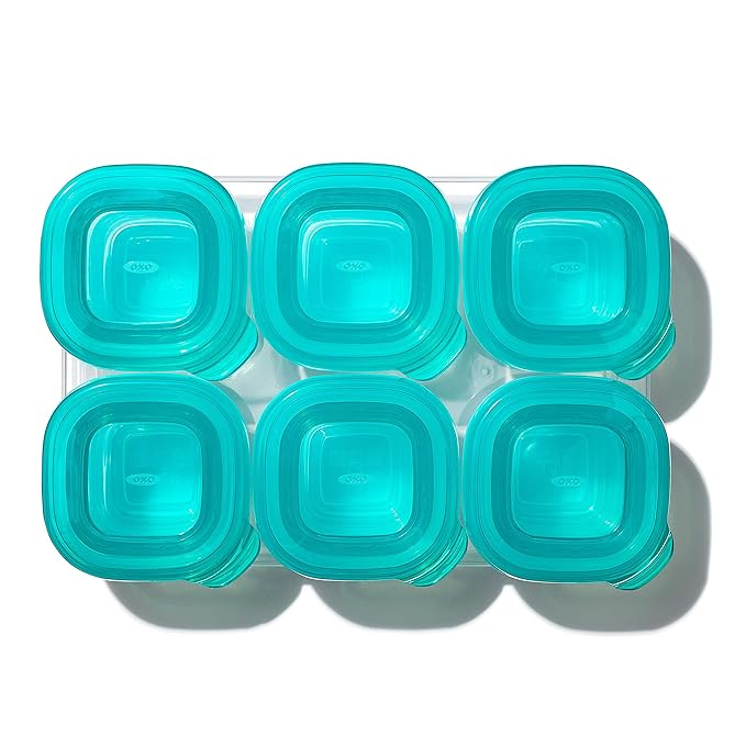 OXO Tot Silicone Baby Blocks m- 2 oz. - Teal