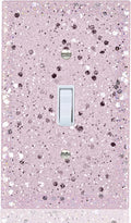 Pink Glitter Light Switch Cover - Sparkling Wall Plate 5.1"x3.15", Home Decor, Single Toggle