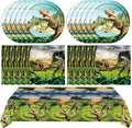 41Pcs Dinosaur Birthday Party Decorations,Dino Party Decorations Tableware Set Jurassic Dinosaur Paper Plates Napkins Tablecloth丨Boys Kids Baby Shower Jurassic Theme Birthday Party Decor,Serve 20