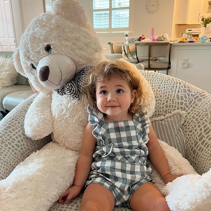 MorisMos Life SizeTeddy Bear, 55 Inch Jumbo Big Stuffed Animals Plush, Large Bear Stuffed Animal Gifts for Girlfriend, Boyfriend, Kids, White