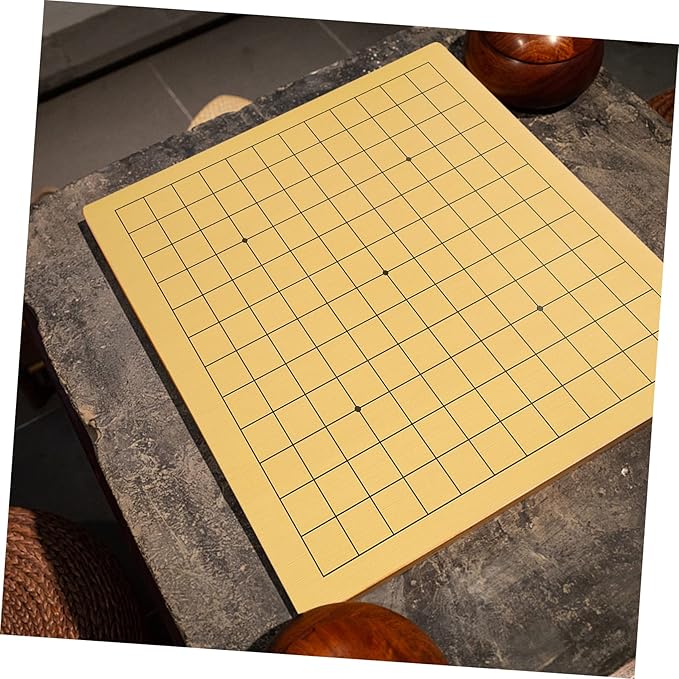 KOMBIUDA Double-Sided Wooden Go Chessboard Set for Boys and Girls 2pcs Portable Folding Board Game Storage for Travel and Family Fun