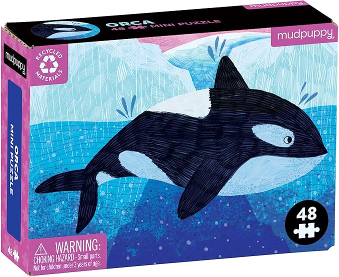 Mudpuppy Orca – Mini Puzzle Featuring Arctic Seascape Perfect Travel Activity for Children Ages 4 and Up