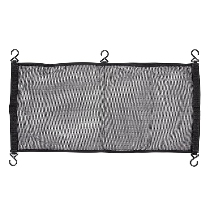 J.L. Childress Universal Stroller Wagon Netting - Mesh Stroller Wagon Organizer with Large Storage Pockets, Adjustable Hooks, Baby Accessories & Cargo Storage Attachment, Easy Install
