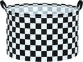 Checkered Storage Basket Extra Large 80L Kids Hamper Baby Laundry Basket Waterproof Toys Car Organizer Collapsible Canvas for Home/Dorm/Pet/Office/Closet/Shelf/Gift Baskets