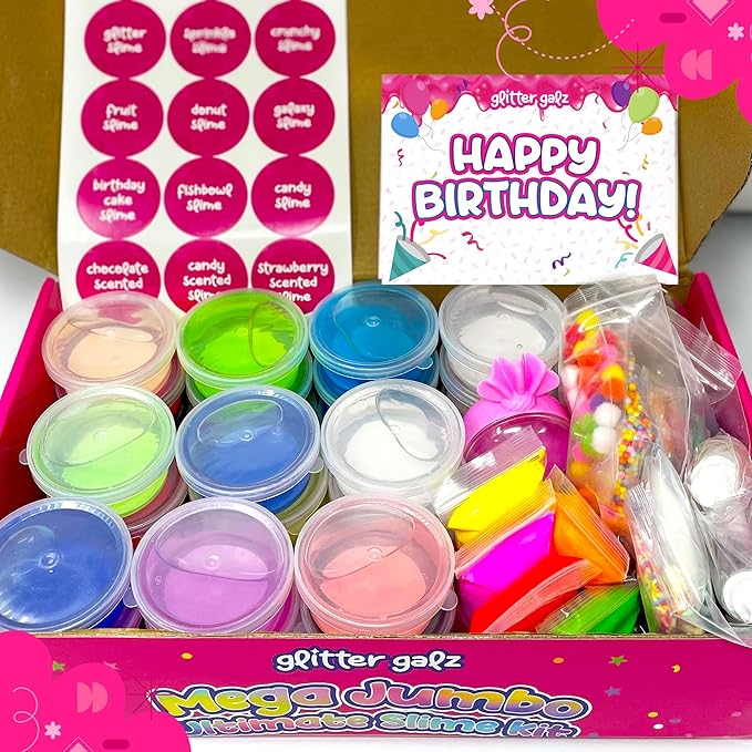 75 PCS Ultimate Slime Kit for Kids, Easter Butter Slime Making Set for Girls 6- 12, 36 Colors Premade Slime ,39 Add-ins to DIY, Glow in Dark ,Birthday Gifts & Party Favors for Girls & Boys Ages 10-12