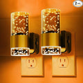 L LOHAS LED Night Lights Plug into wall, Amber Night Light with Adjustable Brightness, Plug in NightLight with Auto Light Sensor, Wall Sconce-Style Design Night Light for Bathroom,Hallway, 2 Pack