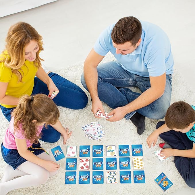 Card Games,Go Fish and Old Maid Card Game for Kids Ages 4-8,Fun Classic Interactive Games for Kids Toddlers Adults,Perfect for Stocking Stuffers Gifts,Family Game Night Party Games(Go Fish&Old Maid)