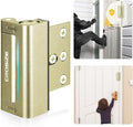 Home Security Door Lock, Upgraded Metal Door Reinforcement Lock, 3" Withstands 1000 lbs of Impact for Inward Swing Doors, Defender Security Door Lock, Prevent Unauthorized Entry, Gold
