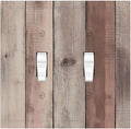 Decorative Switch Plates Vintage Natural Wood Rustic Cinnamon 2 Gang Double Toggle Outlet Light Switch Cover Wall Plate Electrical Faceplate For Farmhouse Cabin Decor