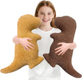 Andywoo Dino Nuggets Chicken Pillow Plush, Dinosaur Chocolate Pillow Stuffed Animals Plush Toy for Funny Birthday Gifts for Boy and Girl, Dinosaur Gifts for Kids Teens and Adults (2 Pack, Large)