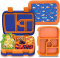 YOLAY Bento Box for Kids Lunch Box Leak-Proof, 5-Compartment Lunch Box Kids for Ages 3-10, Durable with Anti-Slip Base, Suitable for Schools, Outdoor and Travel (Mermaid) (Trucks)