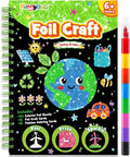 FUNNYB&G Foil Art Crafts for Kids Ages 4-8: Mother's Day 2026, Birthday Gift for Kids, Art and Crafts Supplies, Party Favors, Creative Toys for Kids 4 5 6 7 8 9 Years Old (Going Green)