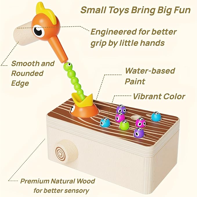 Montessori Toys for Boys and Girls Aged 2-4, Toddler Fine Motor Skills Learning Toys