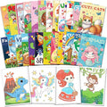 Kalysky 24 Pack Mini Coloring Books for Kids Ages 4-8 (7 * 5.1in), Party Favors Bulk Coloring Books for Toddlers 1-3, 288 Different Illustrations, Birthday Goodie Bags Stuffers for Kids