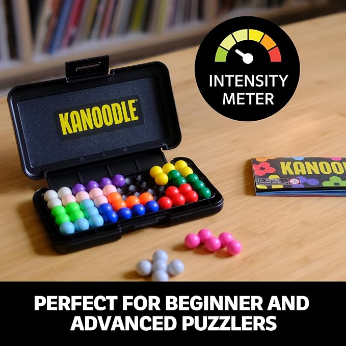 Educational Insights Kanoodle - Original 3D Brain Teaser Puzzle,Single Player Mind Challenge Toys,Handheld Travel Games,Challenging Logic Puzzles and Gifts for Kids,Teens & Adults Ages 7+,(Pack of 2)