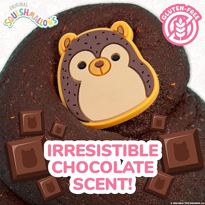 Original Squishmallows Hans Premium Cloud Slime - Limited Release, Chocolate Scent, 8 oz. Jar
