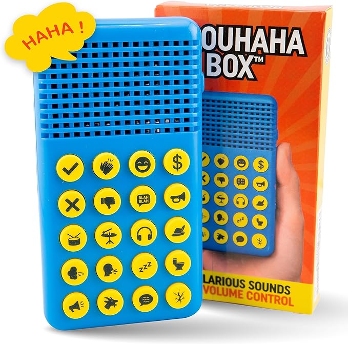 DR DINGUS Brouhaha Box - Sound Effects Machine - 20 Noises with Volume Control - Gag Prank Gift Toy for Kids - White Elephant Stocking Stuffer - Hilarious Fun Classroom Teaching