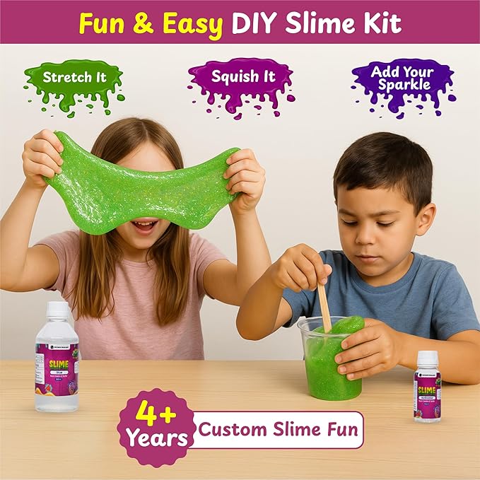 DIY Slime Making Kit for Kids 4+ Years, 10+ Glitter, Scented, Butter Slime Activities, Unicorn, Dinosaur, Mermaid, Best Slime Kit for Boys & Girls, Instruction Manual & Collectibles, Ideal for Gifting