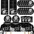 Death to My 20s Party Supplies Serves 24 Rip To My 20s Birthday Decorations Party Paper Plates Napkins 30th Birthday Disposable Tablecloth Set Tableware Kit for My Youth Funeral Party