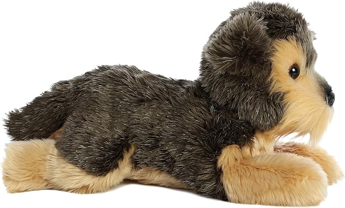 Aurora® Adorable Flopsie™ Yorky™ Stuffed Animal - Playful Ease - Timeless Companions - Gray 12 Inches