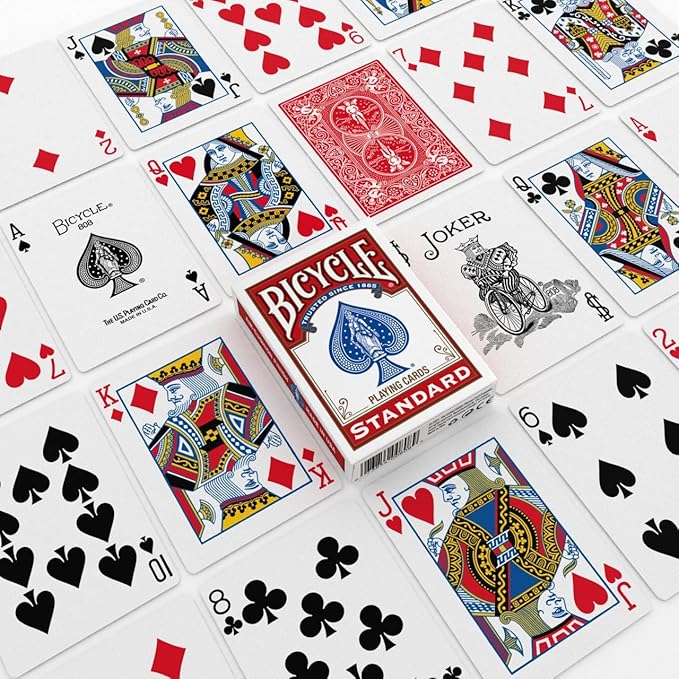 Bicycle 12pk Red & Black Rider Back Playing Cards, Standard Index, Decks of Cards, Premium Poker Cards for Blackjack, Casino Games & Family Game Night, 2 Count (Pack of 1)