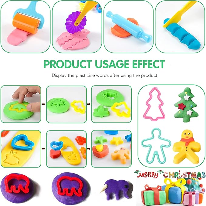 36-Piece Dough Tool Set for Kids Ages 3-8 – Includes Animal Cutters, Rolling Pins, Rollers, Random Colors