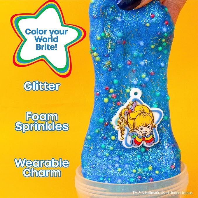 Rainbow Brite Scented SLIMYGLOOP Mix'Ems, Blue Raspberry Glitter Slime with Add-Ins