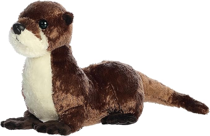 Aurora® Adorable Flopsie™ River Otter Stuffed Animal - Playful Ease - Timeless Companions - Brown 12 Inches
