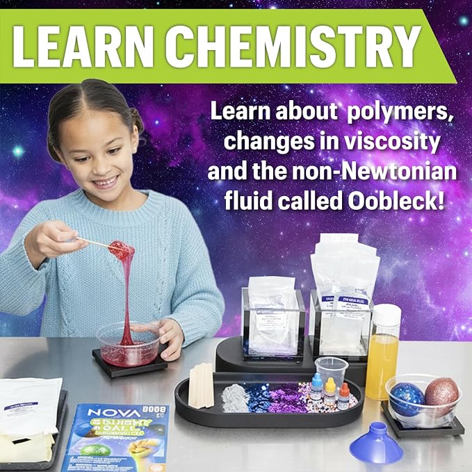NOVA Squishy Ball Lab by MindWare – Make Your Own Slime & Oobleck Stress Balls, Explore Polymers & Non-Newtonian Fluids, Hands-On STEM Chemistry Kit for Kids, Ages 8+
