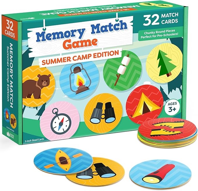 Momo & Nashi Matching Game - Memory Games for Kids Ages 4-8 - Memory Matching Games for Toddlers 3-5 - Kids Camping Toys Gifts - Preschool Board Game - Preschool Learning Activities Educational Toys