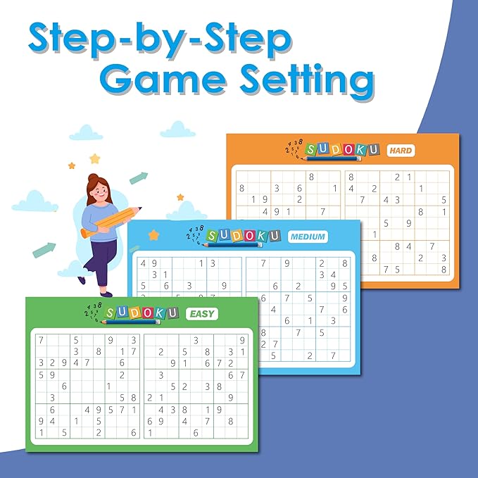 GRANDLMOON 5 Portable Travel Game Activities Pad On The Go Plane Trip Pen Pencil and Paper Game for Teens 6 x 9-inches (75 Sheets) Version 2