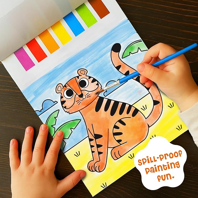 DINO MINI Watercolor Fun Value Pack - 2 Paint with Water Kits for Toddlers - Water Painting for Toddlers - Travel Activities for Kids Ages 4-8 - Screen Free Birthday Gifts (Dinosaurs - Jungle)