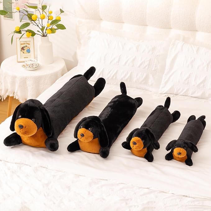 BABOLI Cuddly Dachshund Stuffed Animals Extremely Soft Plush Wiener Dog Pillow Super Cute Doxie Plushie Versatile Gifts for Birthday or Room Decor 43 Inches (XL)