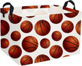 Essme Rectangular Basketball Baskets Boys Storage Box, Kids Storage Bins Organizer with Handles for Room Decor, Shelf Basket.(Basketball Basket)