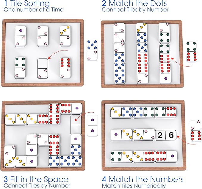 Keeping Busy Match the Dots Dominos Activity Kits for Dementia Patients | Dementia Activities for Seniors Alzheimers Products for Elderly Gifts | Memory Games for Adults Gifts for Elderly Men & Women