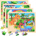 4 Packs 60 Piece Puzzles for Kids Ages 4-6, Wooden Animals Jigsaw Puzzles for Toddlers Age 4-8, Preschool Educational Puzzles Boards Toys, Brain Teaser Toys Gifts for 3 4 5 6 7 8 9 Boys Girls
