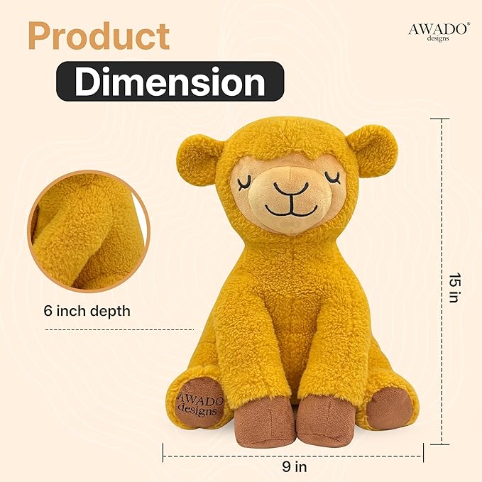 Weighted, Microwaveable & Chillable Lavander Scented Stuffed Animals, Soft & Squishy Plush Camel Toy for Warmth & Comfort - Cuddly Plushie for, Kids, Toddlers & Adults