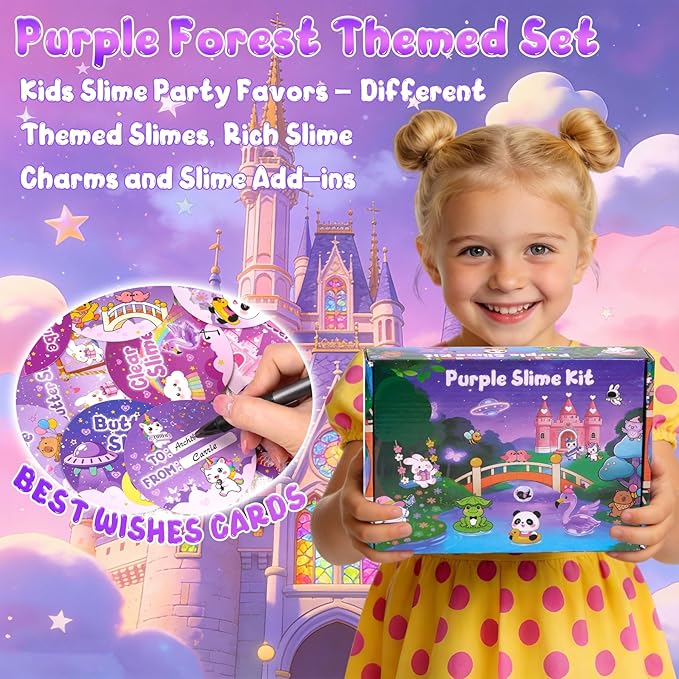 12 Pack Slimes, Purple Slime for Kids, Butter Cloud Slime kit for Girls Ages 8-12, Toys for Girls and Boys, Birthday Party Favors for Kids Goodie Bag Easter Basket Stuffers