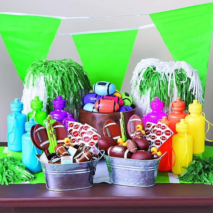 Fun Express Kids Water Bottles Bulk 12 Pack - BPA Free Plastic 18 oz Leak Proof Squeeze Bottles with Pop Top Lids & Straps | Perfect for School, Sports Teams, Birthday Parties & Fundraising Events