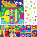 SpriteGru Foam Sticker Art Activity, 20 Marine Animals with 1660 Foam Stickers in 10 Colors Fun with DIY Activity Craft Kits Travel Game for Kids, Boys & Girls