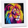 Libfx Diamond Art Kits for Kids with Frame Diamond Art for Girls Boys Beginners Arts and Crafts Ages 8-12 Birthday Gifts (Lion)