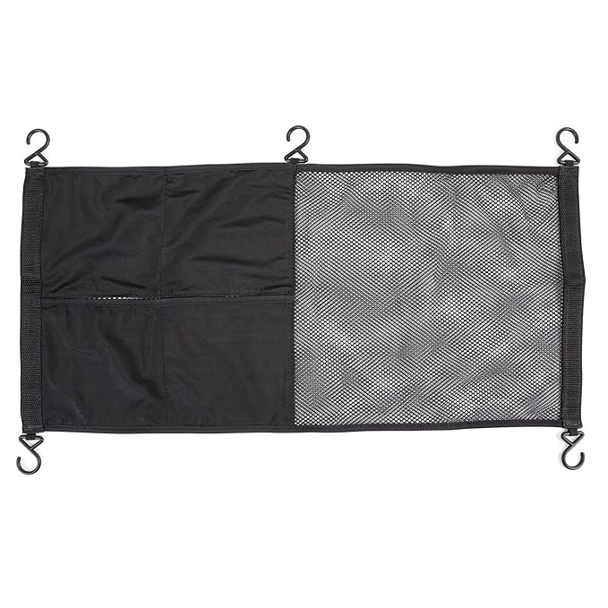 J.L. Childress Universal Stroller Wagon Organizer - Large Mesh Storage for Stroller Wagons with Adjustable Hooks, Baby Accessories & Cargo Storage, Easy Attachment & Install